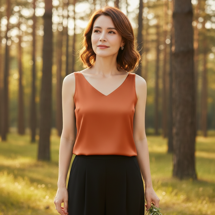 Women's Draped Sleeveless Top