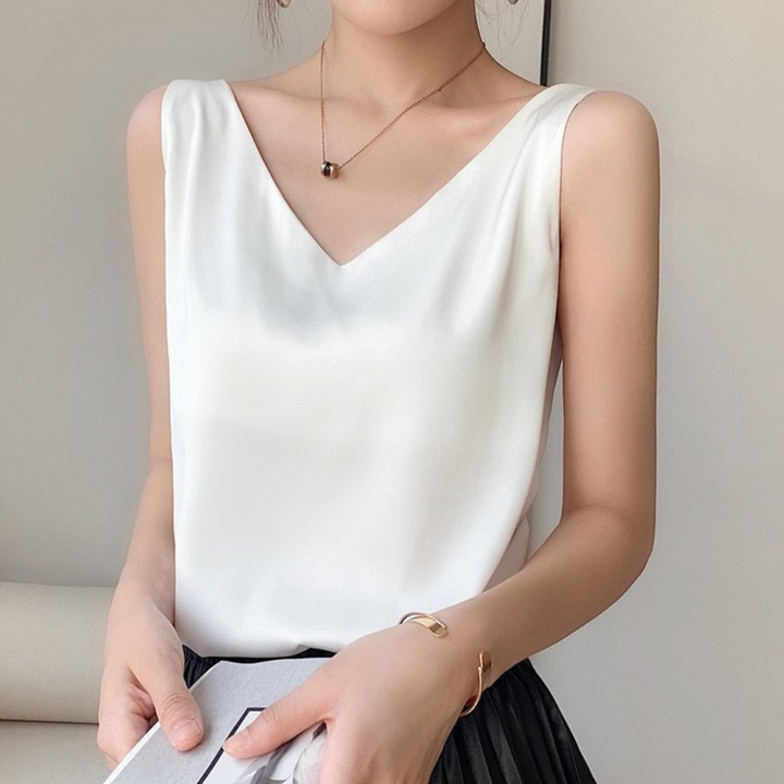 Women's Draped Sleeveless Top