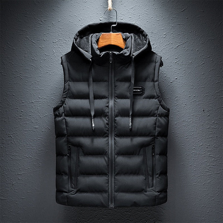 ETTORIO - Men's long body warmer with stylish hoodie