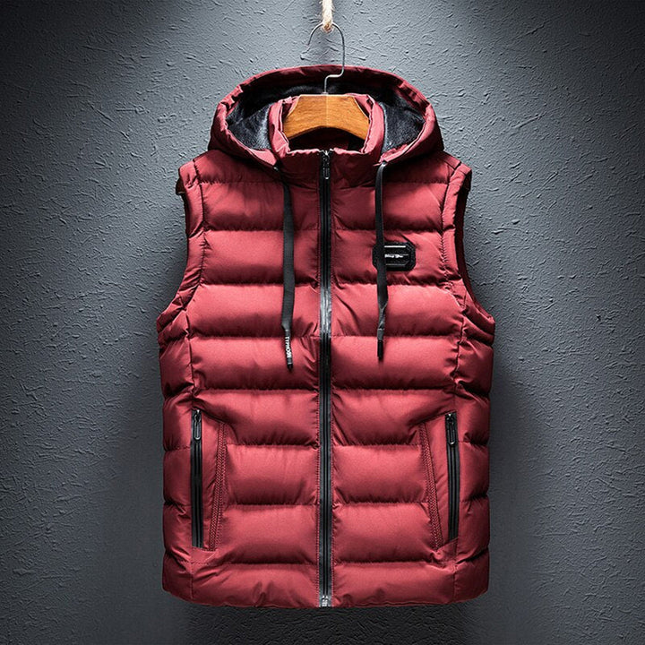 ETTORIO - Men's long body warmer with stylish hoodie