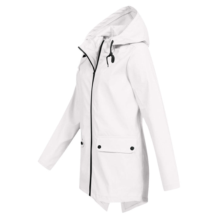 Francine - Elegant Long Hooded Raincoat for Women