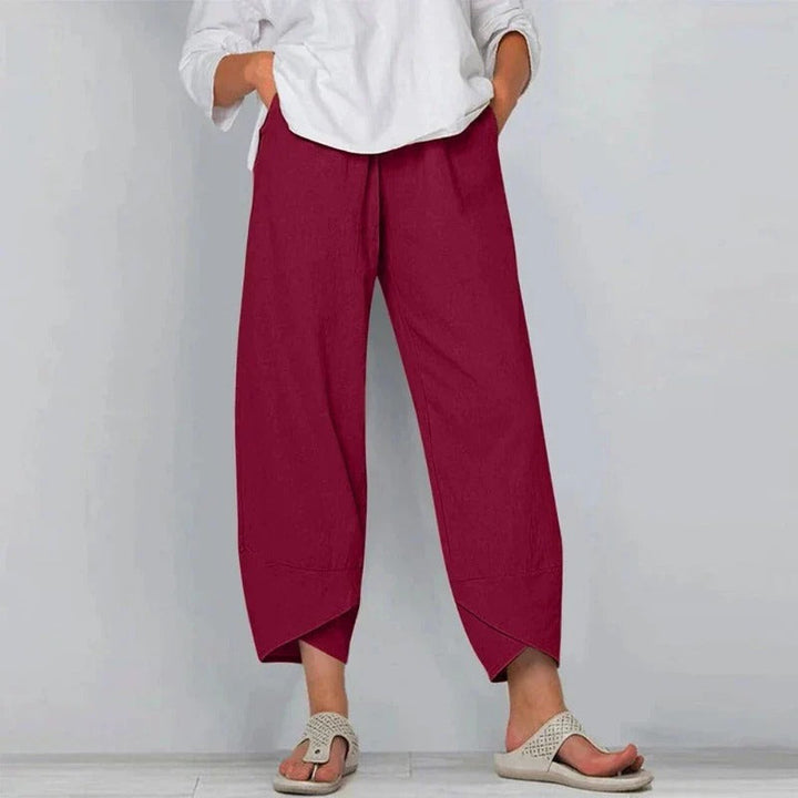 Women's Wide-Leg Casual Pants with Cotton for Autumn Everyday Wear