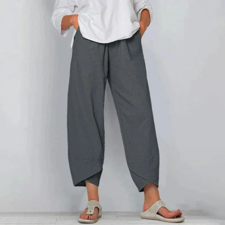 Women's Wide-Leg Casual Pants with Cotton for Autumn Everyday Wear
