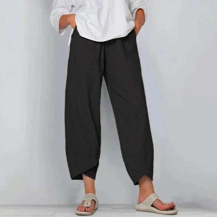 Women's Wide-Leg Casual Pants with Cotton for Autumn Everyday Wear