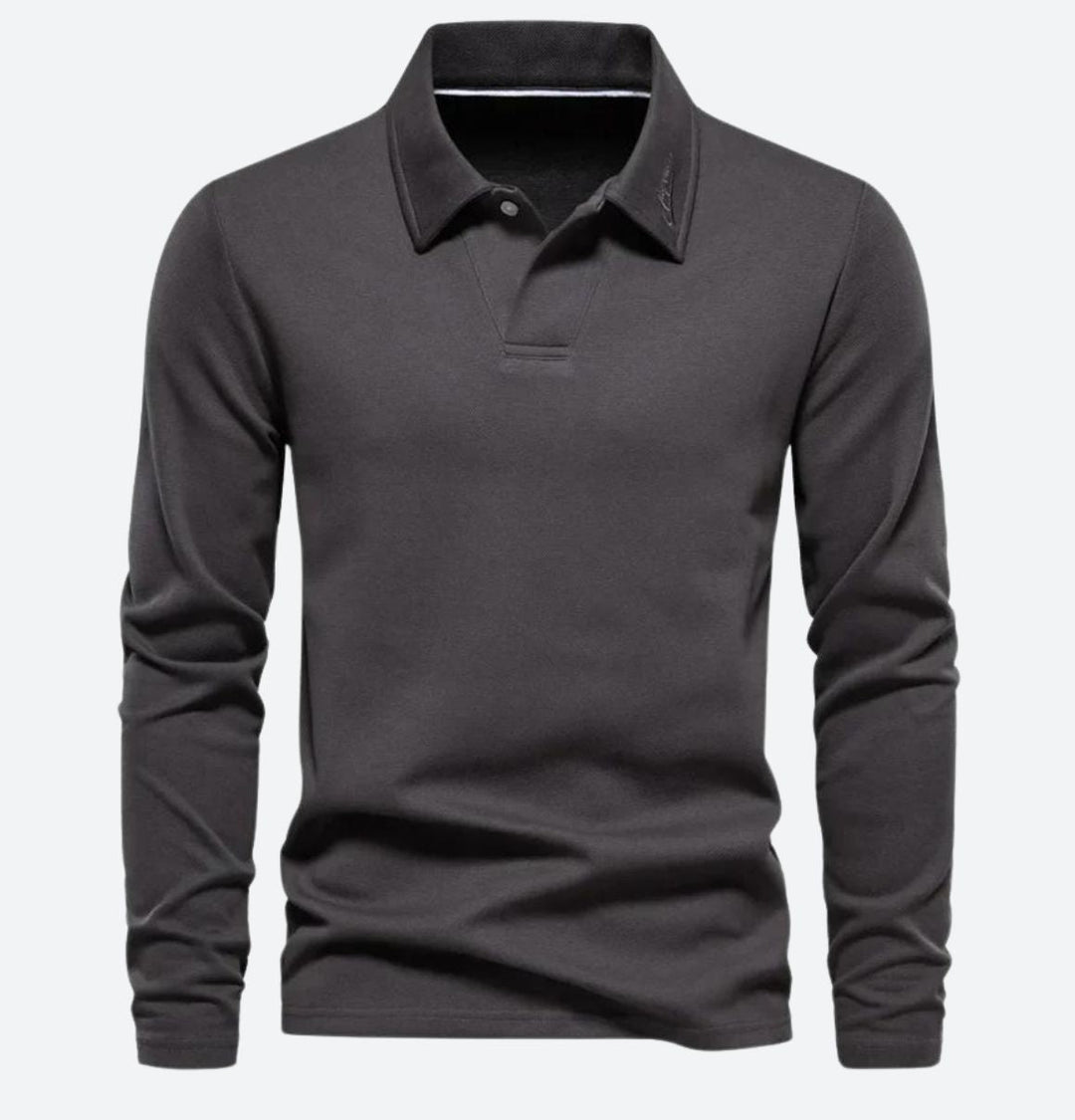 Elegant Long-Sleeved Polo Shirt - James