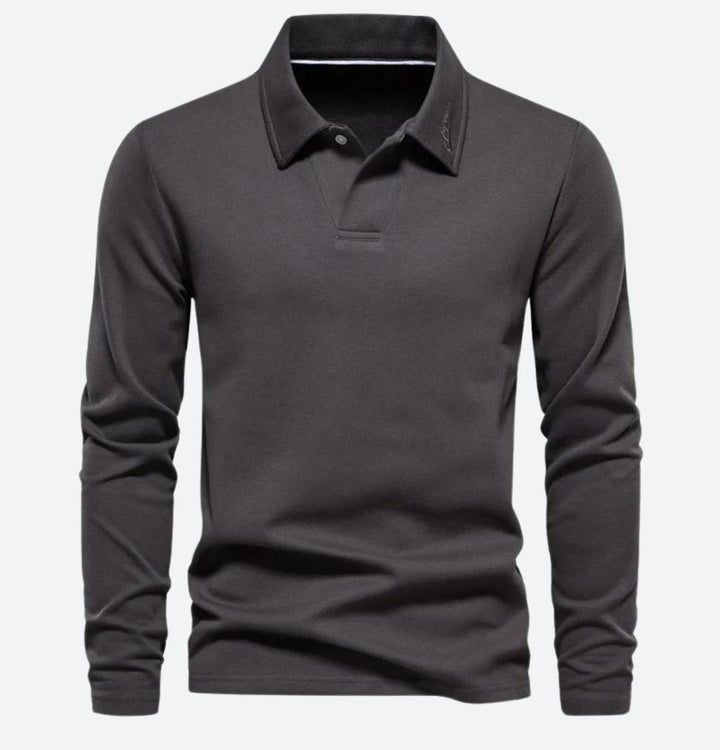 Elegant Long-Sleeved Polo Shirt - James