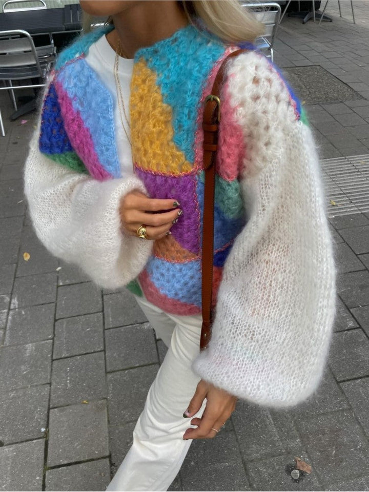 Eliza - Cheerful knitted jumper in beautiful colours