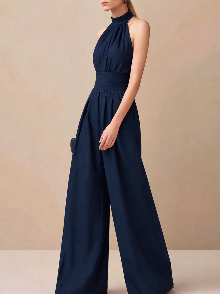 Women's Printed Linen Palazzo Pants Set Satin Autumn Outfit