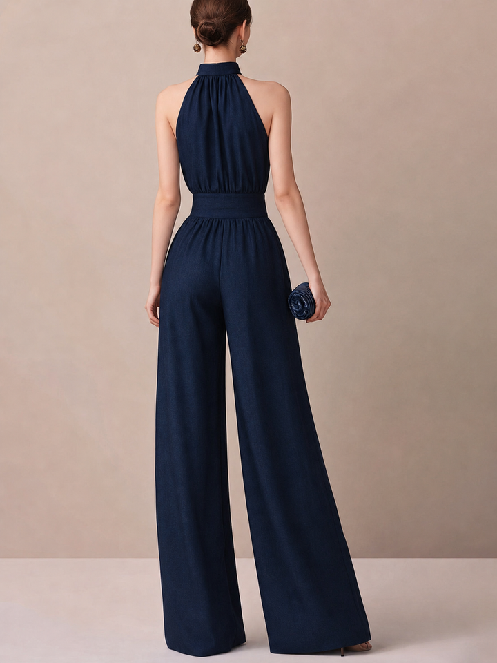 Women's Printed Linen Palazzo Pants Set Satin Autumn Outfit