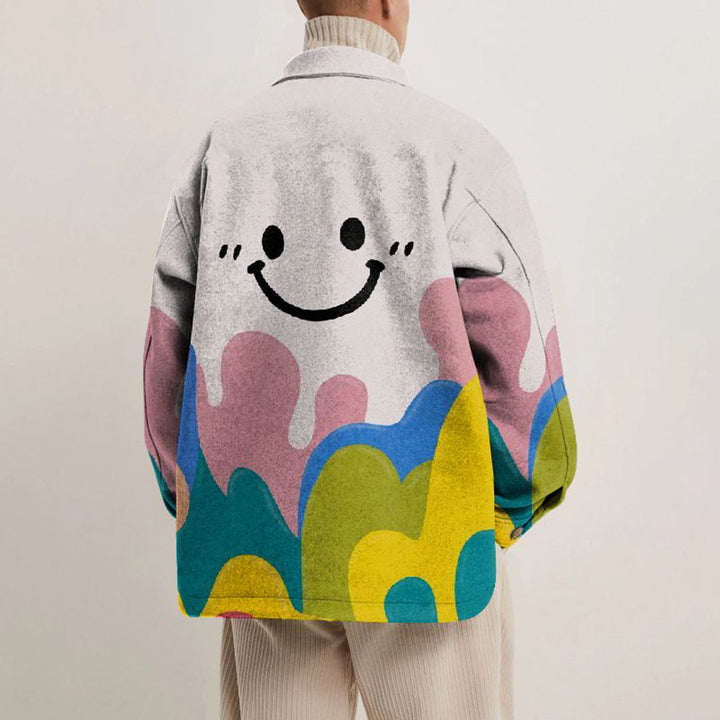 Emanuele - Stylish printed men's jacket for a trendy look