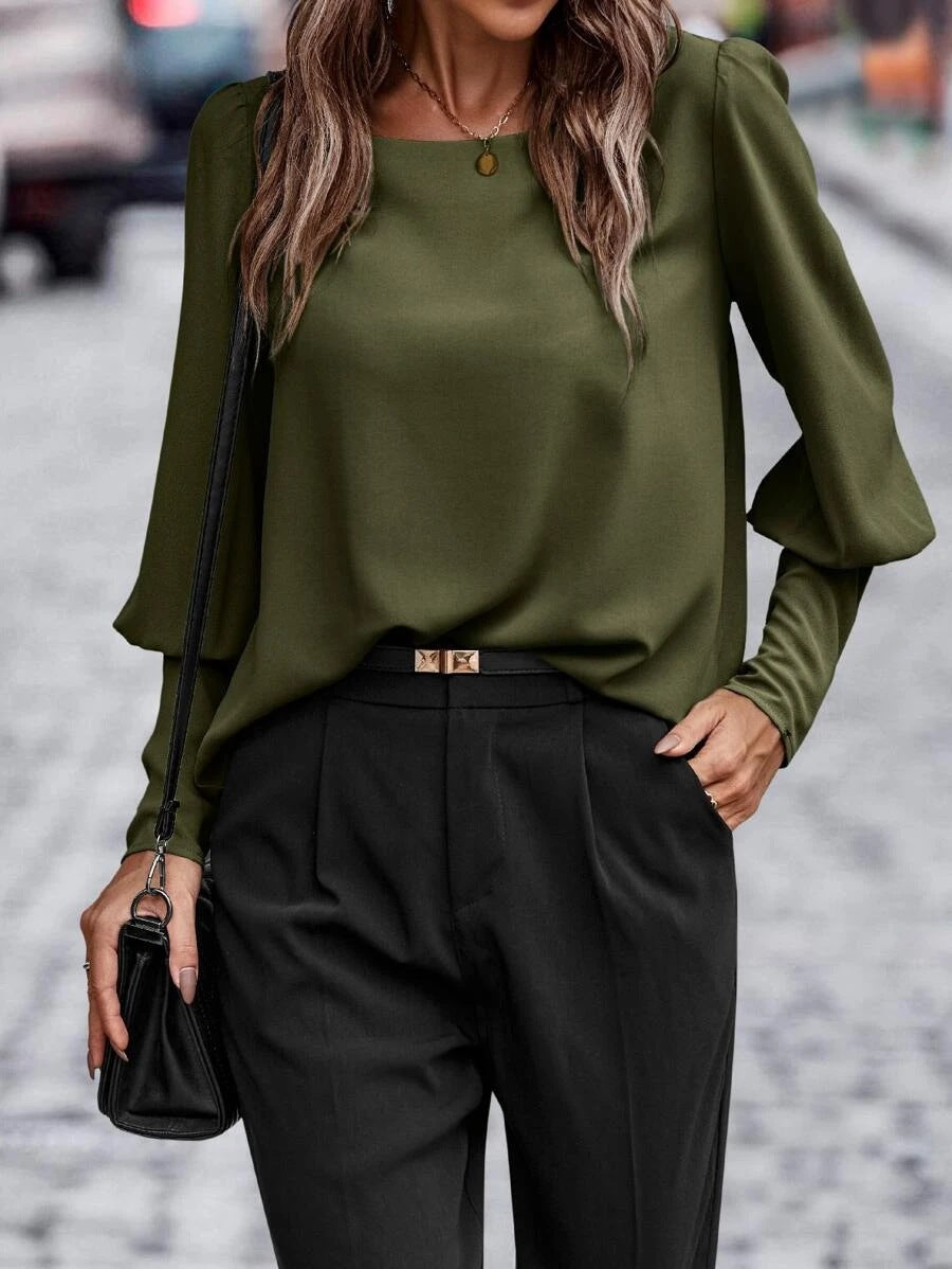 Alicia - Elegant Spring O-neck Blouse for Women