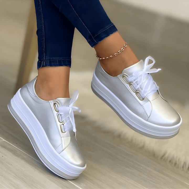 Women's Casual Platform Sneakers with Laces
