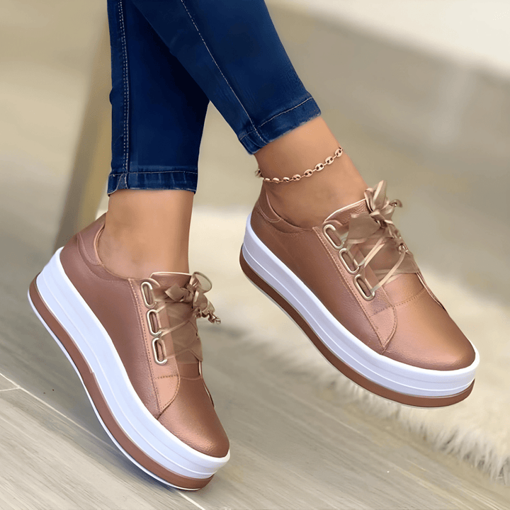 Women's Casual Platform Sneakers with Laces