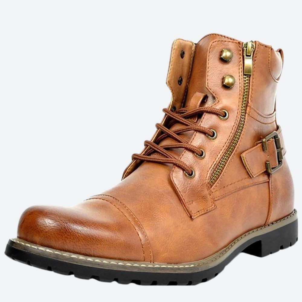 Stylish Raven Genuine Leather Motorcycle Boots for Adventurous Riders