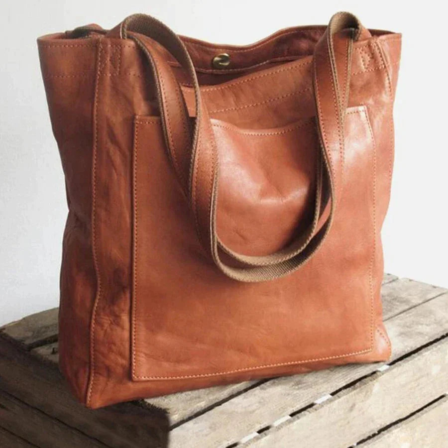 Women's Leather Tote Bag Autumn Shoulder Handbag