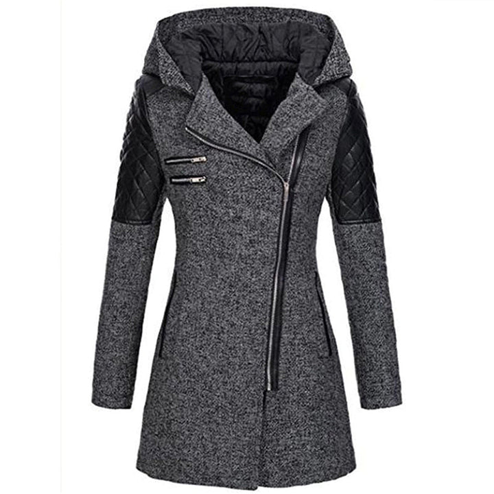 Riley - Women's long winter coat with trendy hood