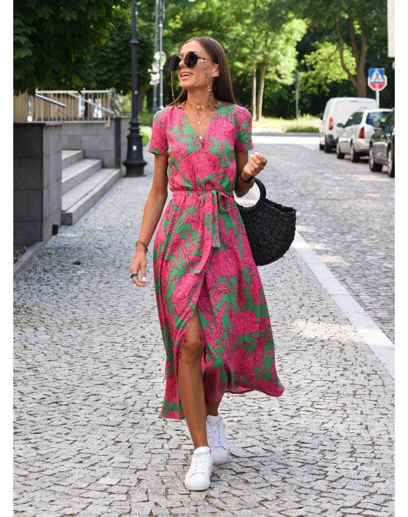 Floral Maxi Wrap Dress - Lightness & Elegance for a Radiant Summer