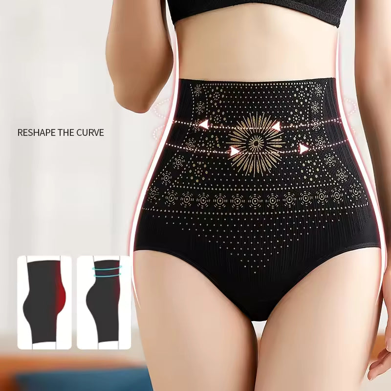 Women's High Waist Shapewear Briefs Spring Tummy Control Knickers Seamless Shaping Underwear