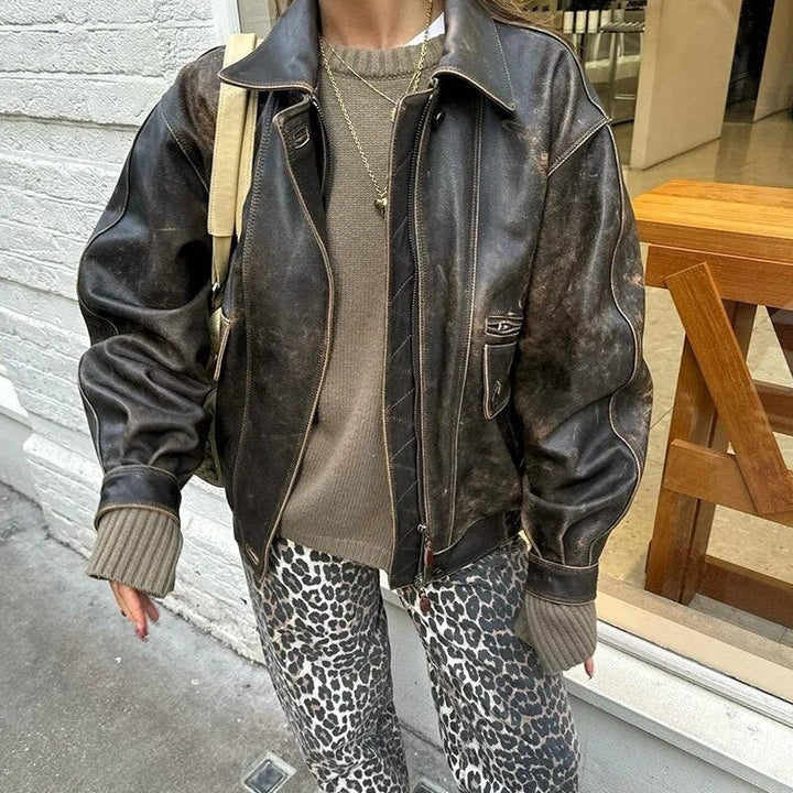 Bonnie - Retro Jeans with Stylish Leopard Print
