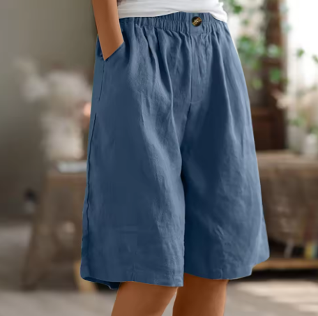 Women's Cotton Long Shorts Relaxed Fit Casual Everyday Autumn Style