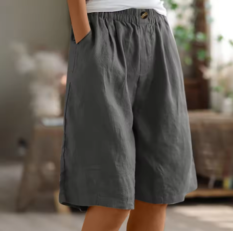 Women's Cotton Long Shorts Relaxed Fit Casual Everyday Autumn Style