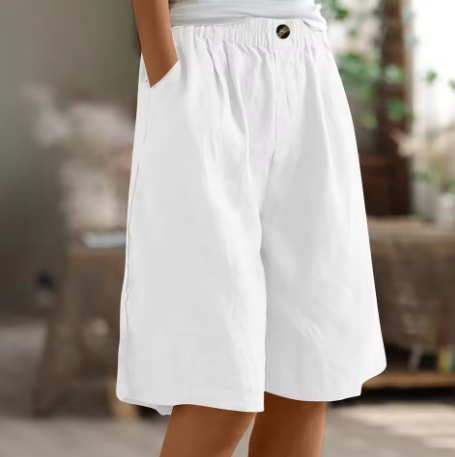 Women's Cotton Long Shorts Relaxed Fit Casual Everyday Autumn Style