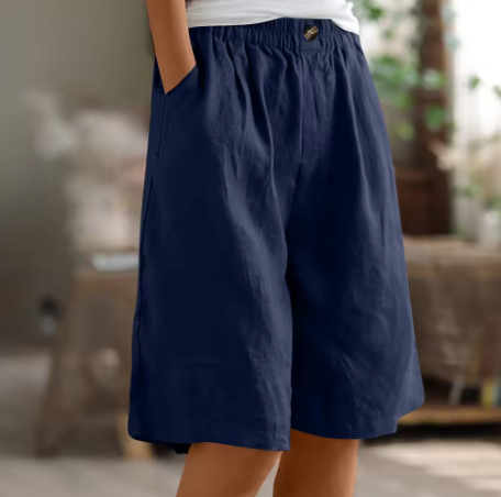 Women's Cotton Long Shorts Relaxed Fit Casual Everyday Autumn Style