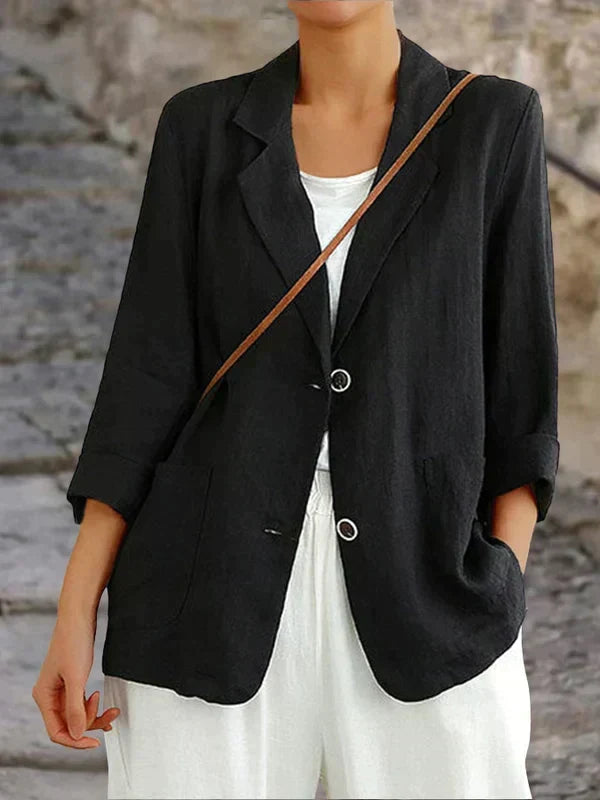 Women's Linen Blazer for Autumn – Lightweight Breathable Women's Jacket
