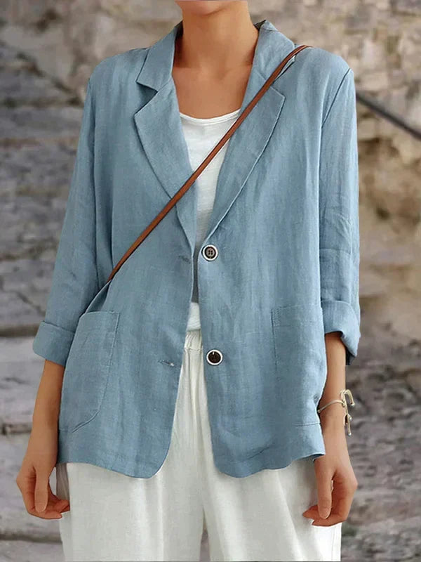 Women's Linen Blazer for Autumn – Lightweight Breathable Women's Jacket