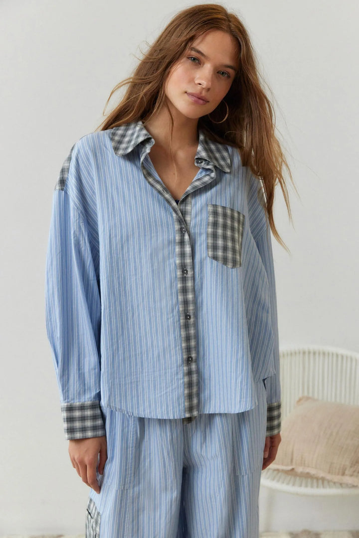 Women's Cotton Pajamas Set, Soft Stretchy Two-Piece Nightwear for Autumn Comfort