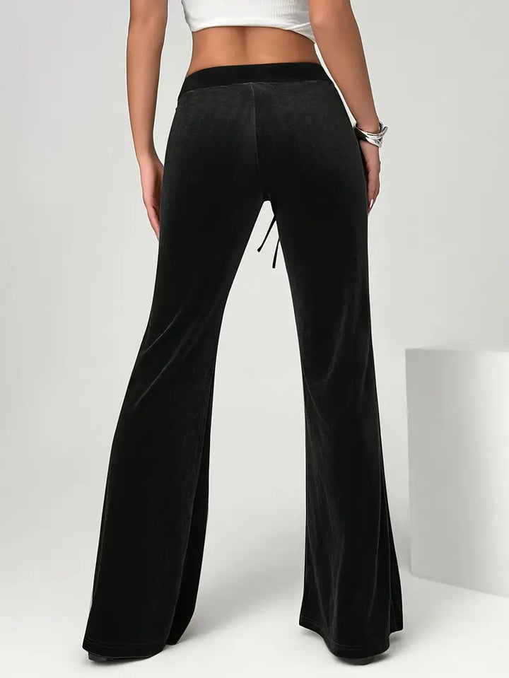 Agatha - Luxury Velvet Wide Trousers for Women