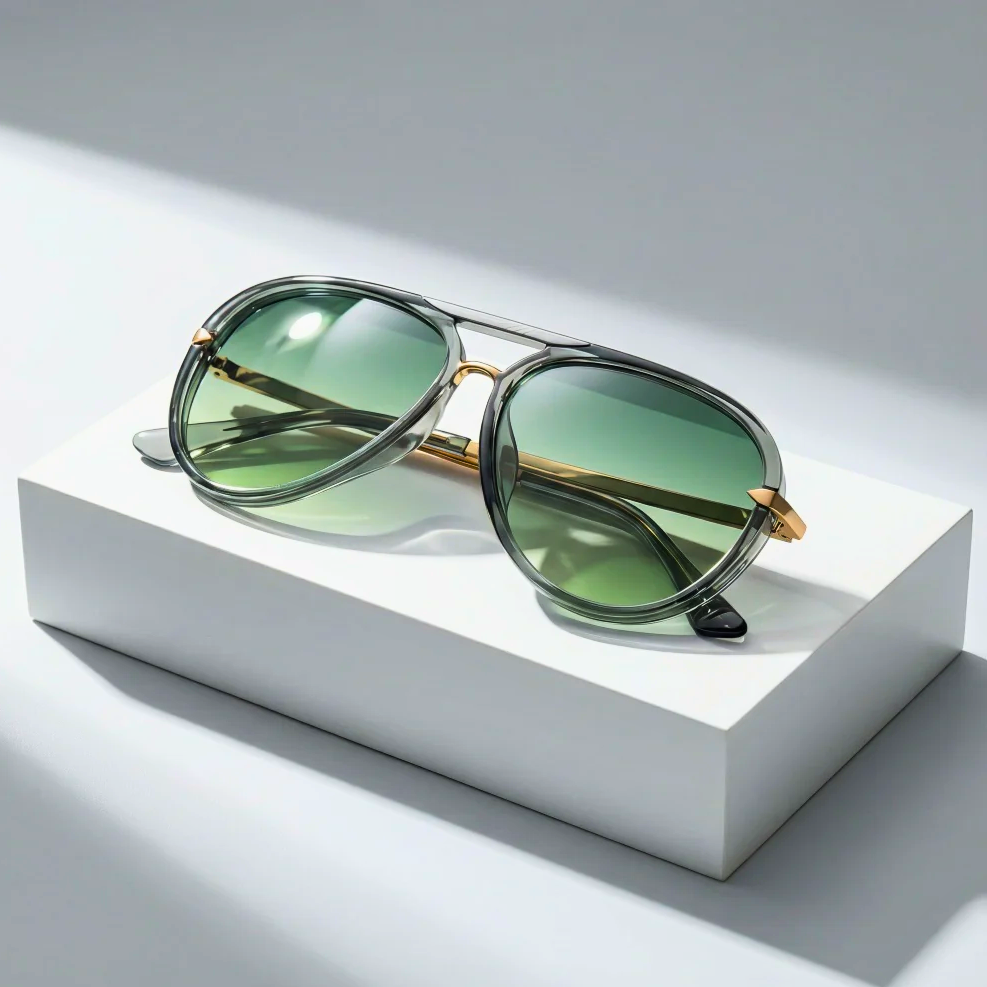 Women's Metal Frame Aviator Sunglasses Autumn UV400 Eyewear
