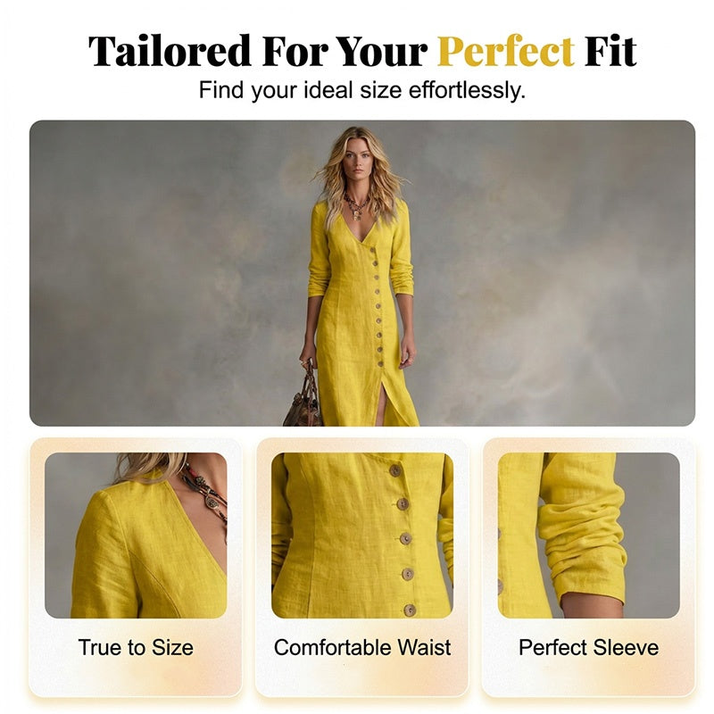 Women's Cotton Blend Vintage Shirt Dress Autumn Casual Dress