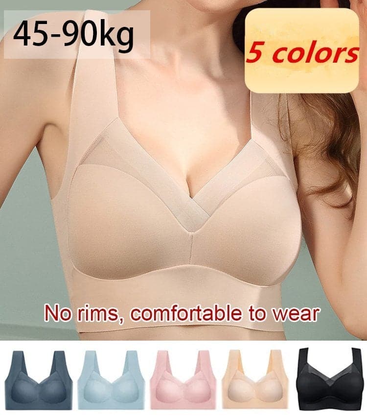 Women's Nylon Wire-Free Push-Up Bra Autumn Seamless Support Bra