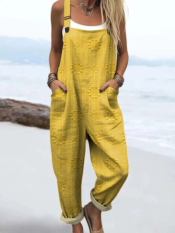 Women's Wide-Leg Jumpsuit with Adjustable Straps for Autumn Casual Wear