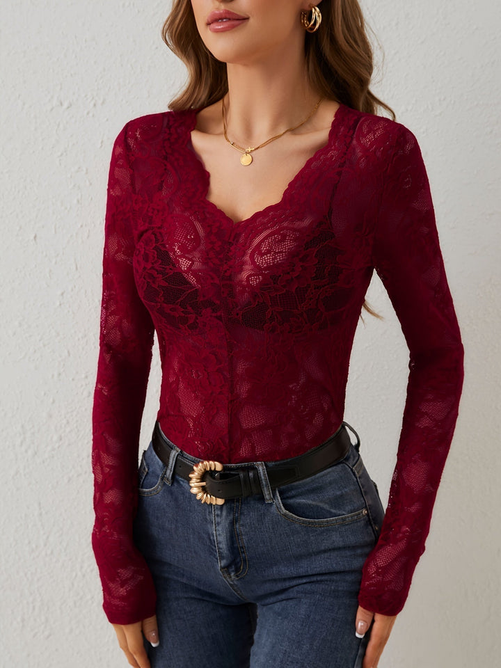 Mariel - Elegant Spring Chic Lace Blouse for Women