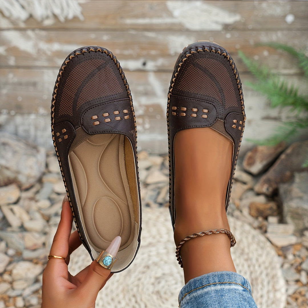 Women's Leather Walking Sneakers Autumn Comfortable Shoes