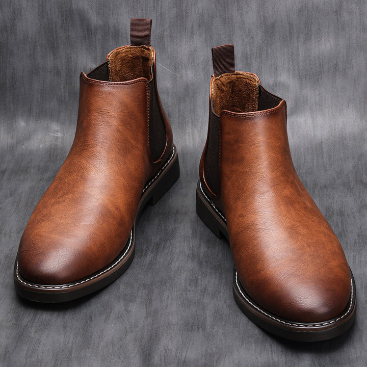 Stylish Chelsea Leather Boots for Men - Gerno