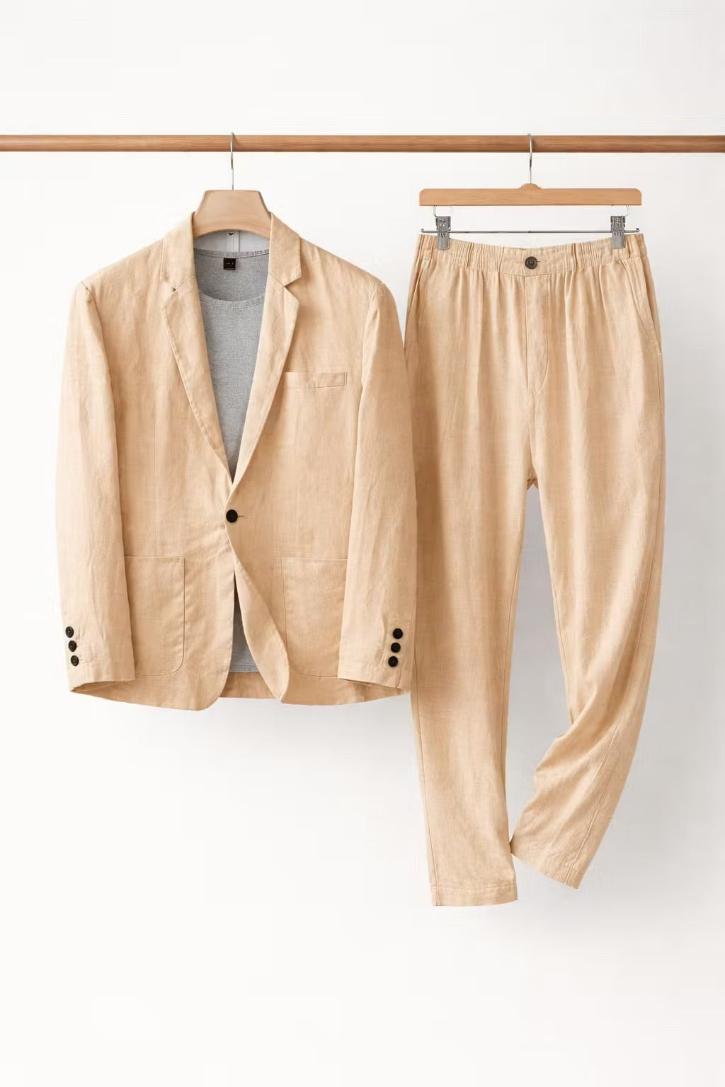 Men's Relaxed-Fit Linen Suit