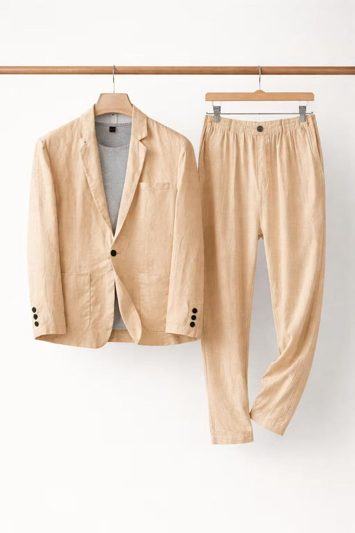 Men's Relaxed-Fit Linen Suit