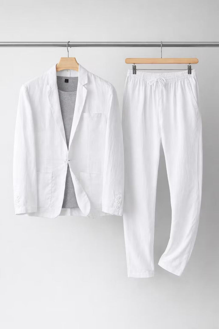 Men's Relaxed-Fit Linen Suit