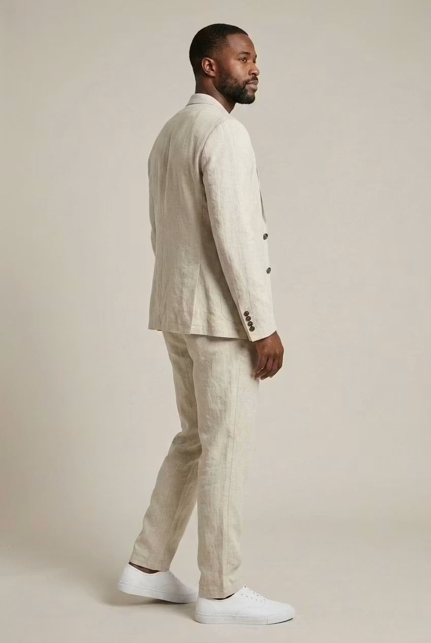 Men's Relaxed-Fit Linen Suit