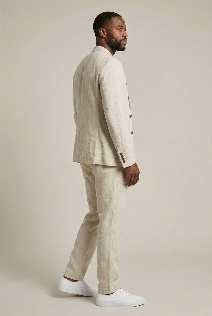 Men's Relaxed-Fit Linen Suit