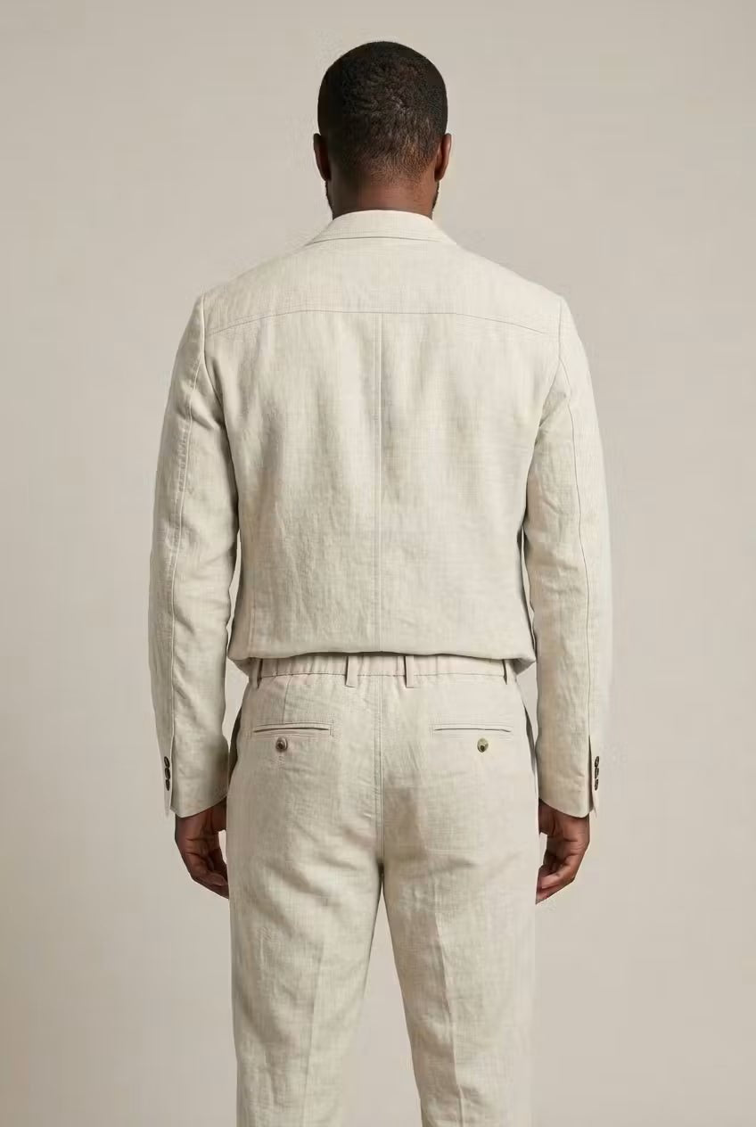 Men's Relaxed-Fit Linen Suit