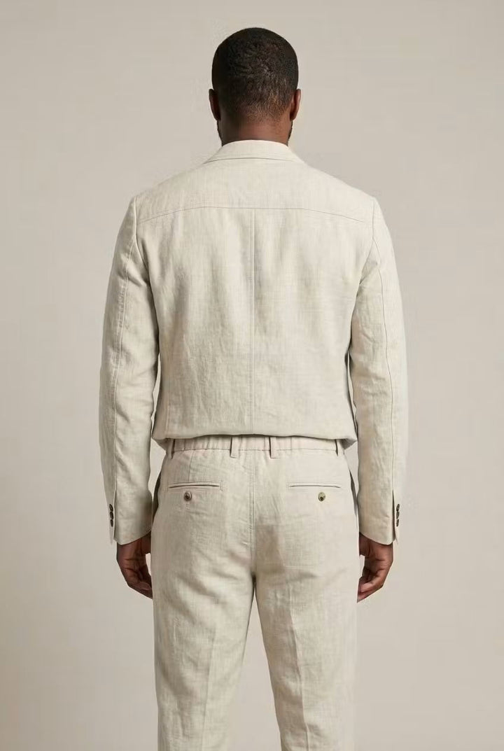Men's Relaxed-Fit Linen Suit