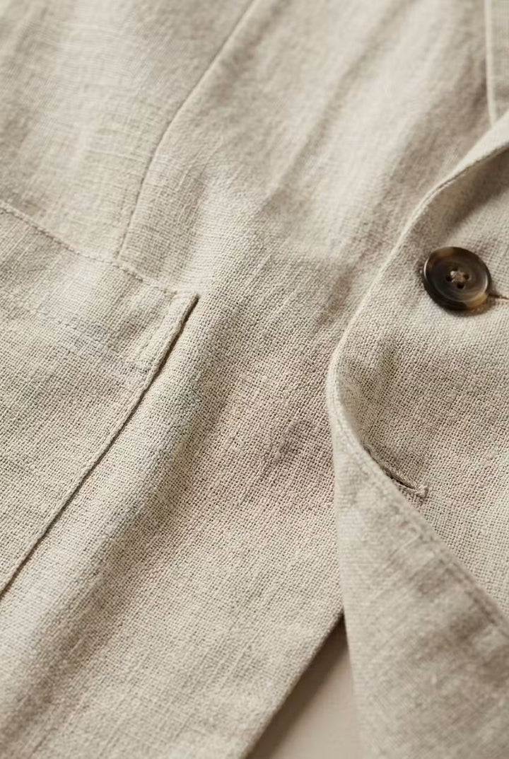Men's Relaxed-Fit Linen Suit