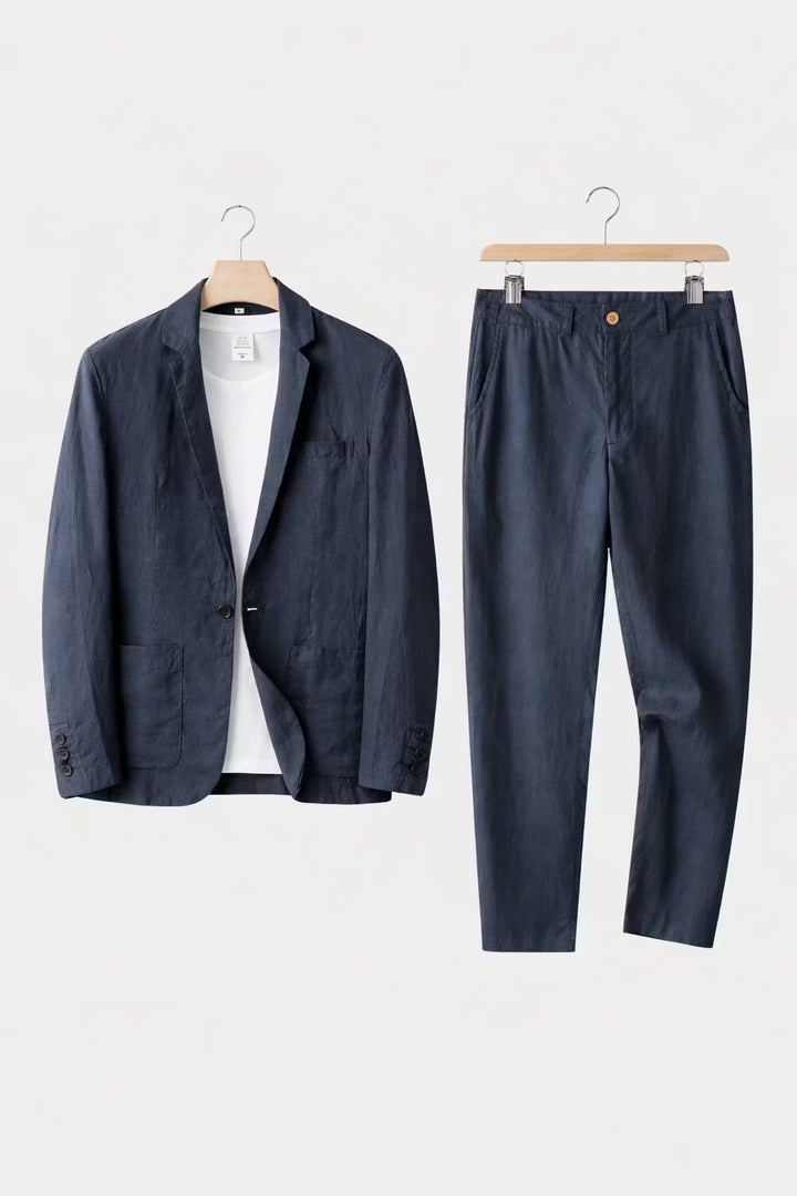 Men's Relaxed-Fit Linen Suit