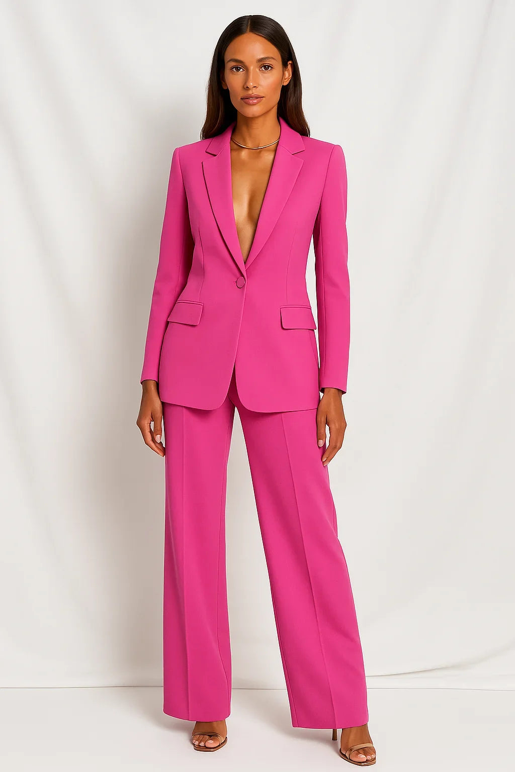 Matching Blazer and Pants Set for Women Fall Office Wear Two-Piece Suit Set