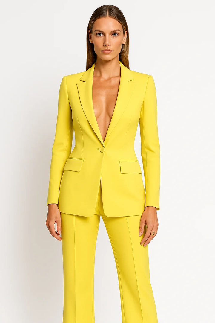 Matching Blazer and Pants Set for Women Fall Office Wear Two-Piece Suit Set