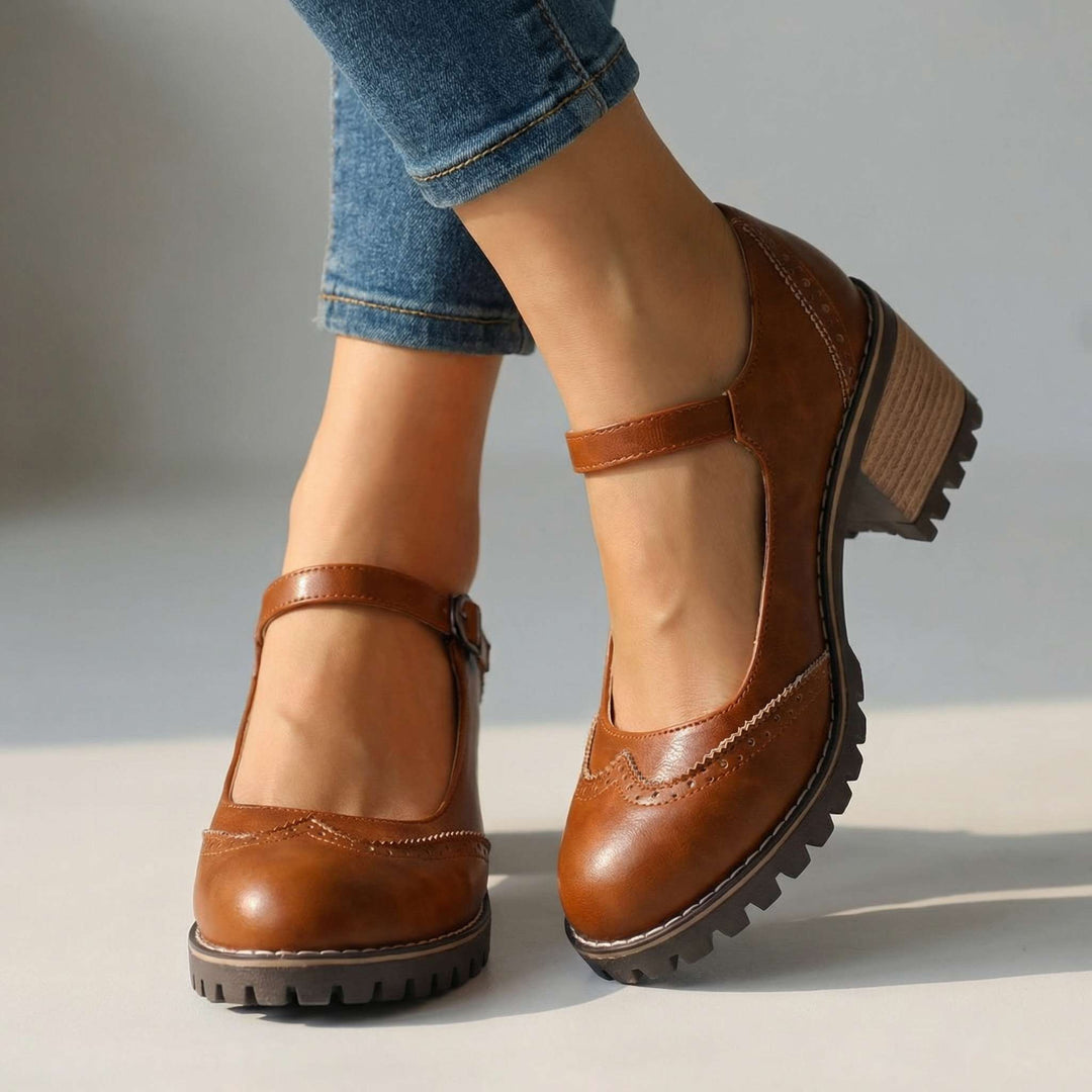 Women's Leather Mary Jane Shoes Autumn Footwear